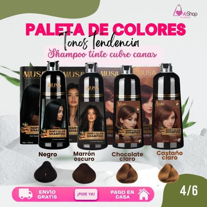TRIO ANTICANAS+ANTICAÍIDA+ANTICASPA (SHAMPOO TINTE 400 ML + SHAMPOO ROMERO 500 ML + ACONDICIONADOR 500 ML)