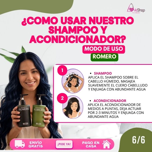 TRIO ANTICANAS+ANTICAÍIDA+ANTICASPA (SHAMPOO TINTE 400 ML + SHAMPOO ROMERO 500 ML + ACONDICIONADOR 500 ML)