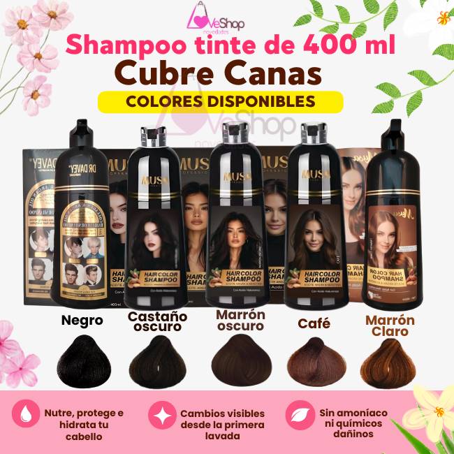 SHAMPOO TINTE CUBRE CANAS